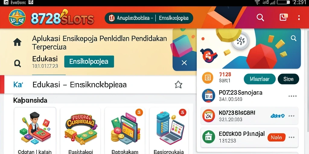 Tampilan antarmuka aplikasi Ensiklopedia yang informatif dan mudah digunakan.