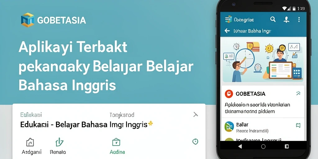 Screenshot aplikasi GOBETASIA yang menunjukkan fitur belajar interaktif.