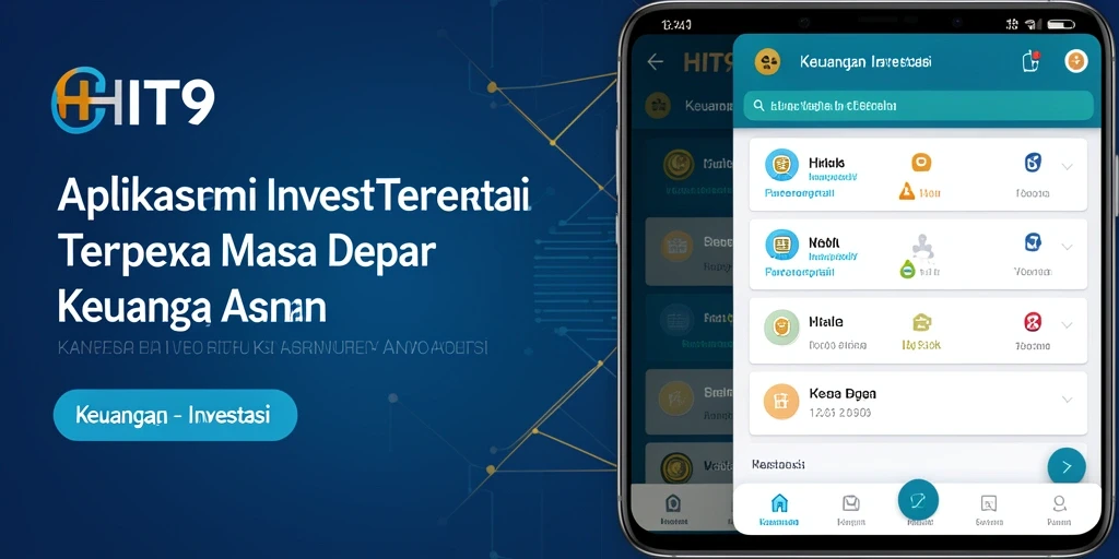 Screenshot utama HIT9 menampilkan antarmuka aplikasi Investasi yang menarik.