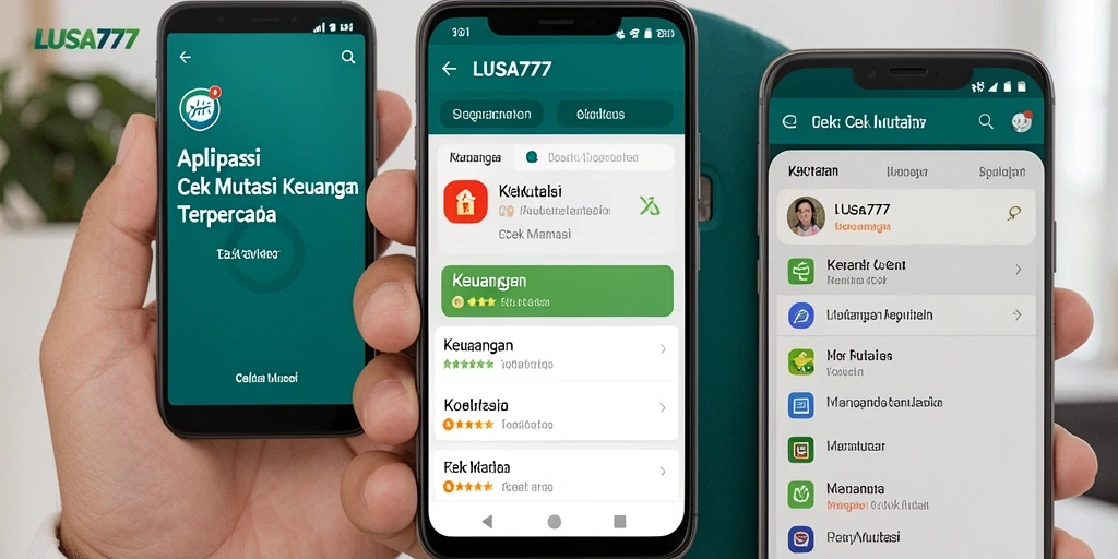 Antarmuka aplikasi LUSA777 menunjukkan ringkasan mutasi keuangan yang jelas.