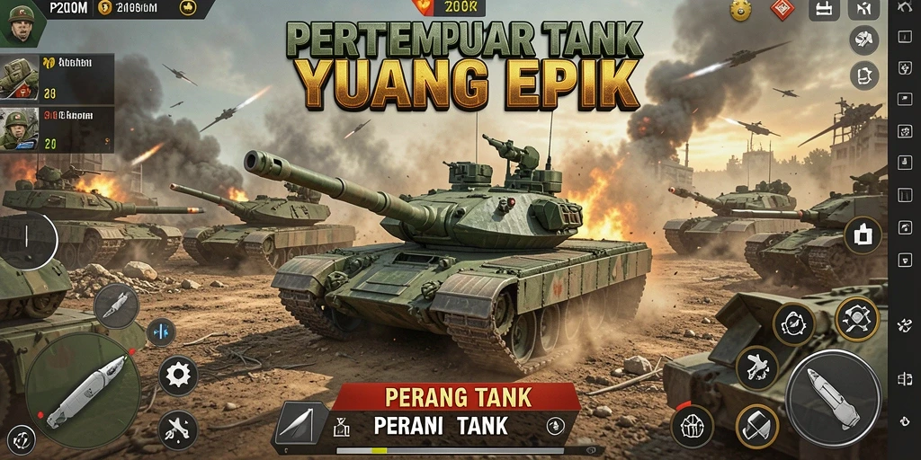 Antarmuka pertempuran tank yang mendebarkan dalam P200M.