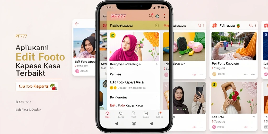 Antarmuka sederhana PF777 untuk edit foto kertas kaca.