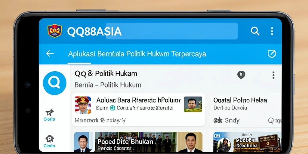 Tampilan antarmuka aplikasi berita politik hukum QQ88ASIA.