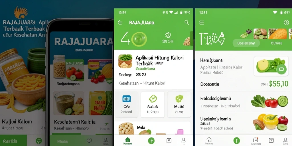 Screenshot utama RAJAJUARA menampilkan antarmuka Hitung Kalori yang menarik dan informatif.