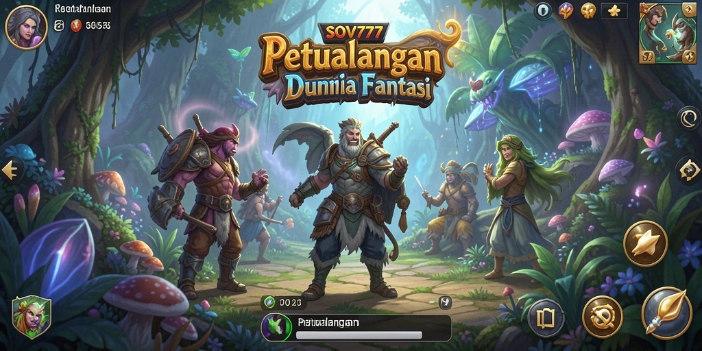 Antarmuka permainan SOV777 yang memukau dan penuh warna.