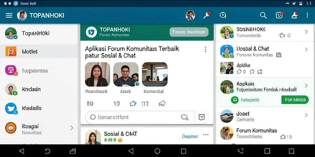 Tampilan antarmuka aplikasi Forum Komunitas TOPANHOKI yang ramah pengguna.