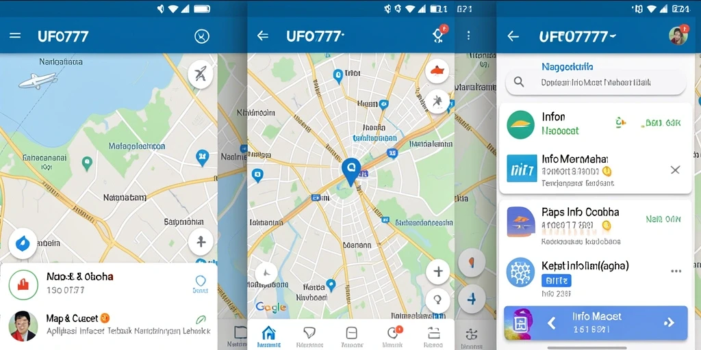 Tampilan antarmuka aplikasi UFO777 untuk informasi kemacetan.