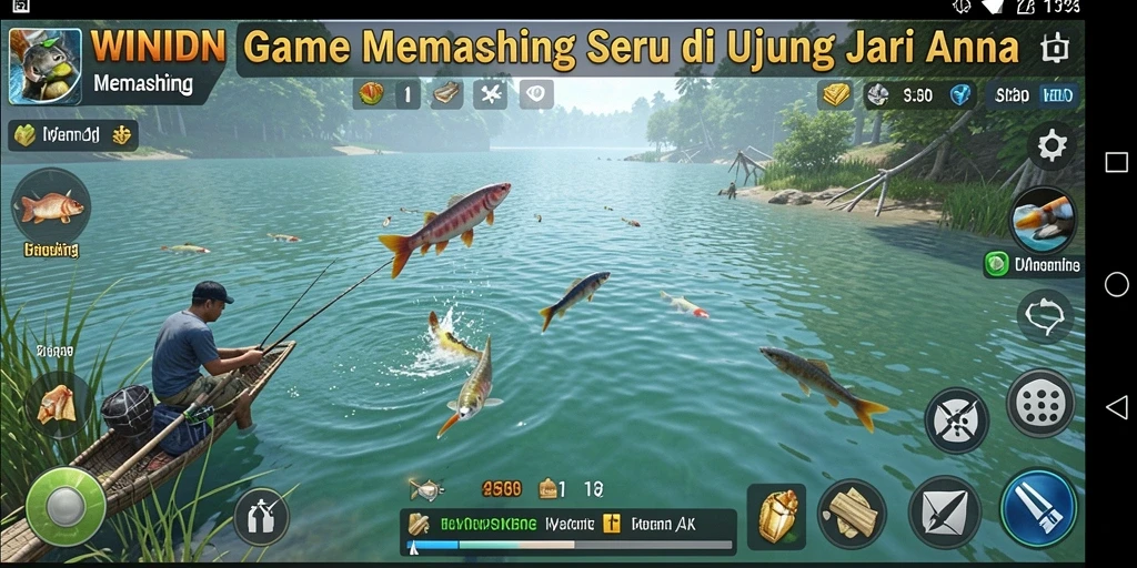 Tampilan antarmuka game Memancing WINIDN yang menarik dan intuitif.